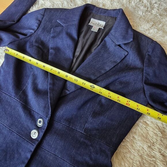 Joseph Ribkoff Creations Vintage Blazer Jacket Size 8 Womans Blue Long Sleeve - Picture 10 of 10